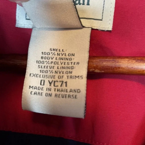 L.L. BEAN Red Warm Up Bomber Jacket Nylon Fleece Lined Preppy Granola Size S - Picture 13 of 15